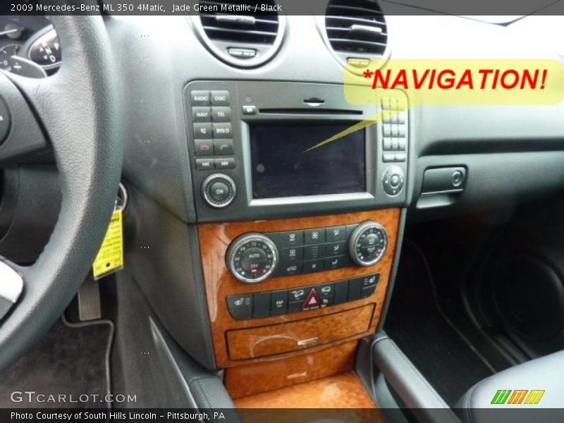 Jade Green Metallic / Black 2009 Mercedes-Benz ML 350 4Matic