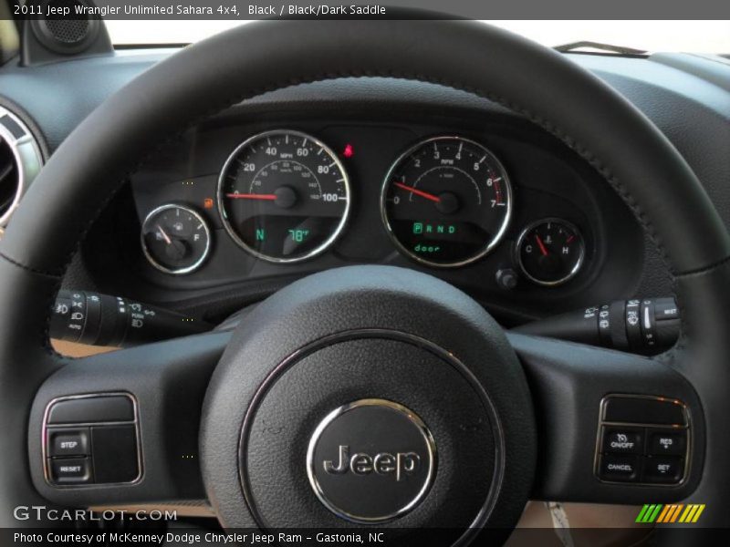 Black / Black/Dark Saddle 2011 Jeep Wrangler Unlimited Sahara 4x4