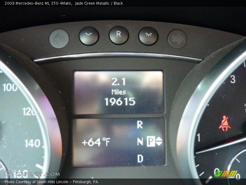 Jade Green Metallic / Black 2009 Mercedes-Benz ML 350 4Matic