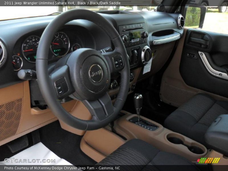 Black / Black/Dark Saddle 2011 Jeep Wrangler Unlimited Sahara 4x4