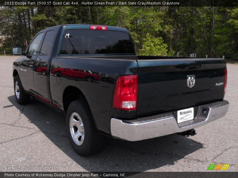 Hunter Green Pearl / Dark Slate Gray/Medium Graystone 2011 Dodge Ram 1500 ST Quad Cab 4x4