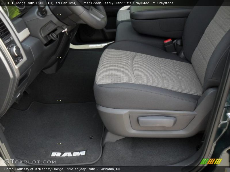 Hunter Green Pearl / Dark Slate Gray/Medium Graystone 2011 Dodge Ram 1500 ST Quad Cab 4x4