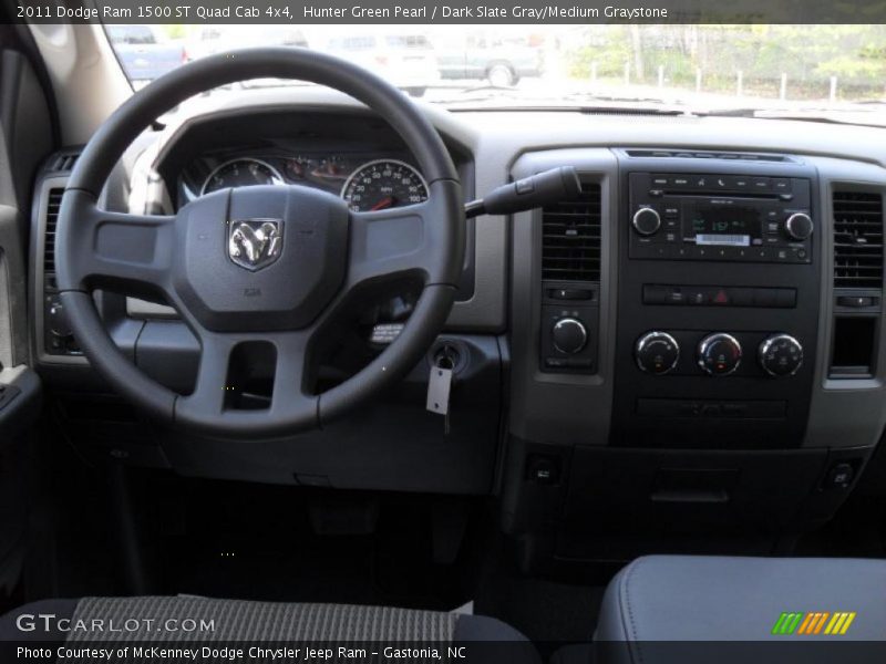 Hunter Green Pearl / Dark Slate Gray/Medium Graystone 2011 Dodge Ram 1500 ST Quad Cab 4x4