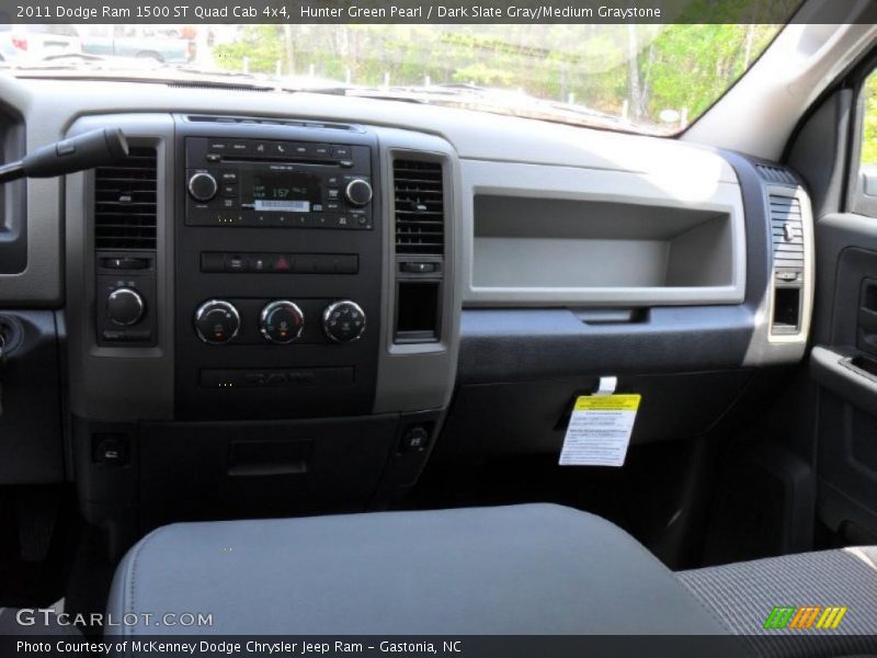 Hunter Green Pearl / Dark Slate Gray/Medium Graystone 2011 Dodge Ram 1500 ST Quad Cab 4x4