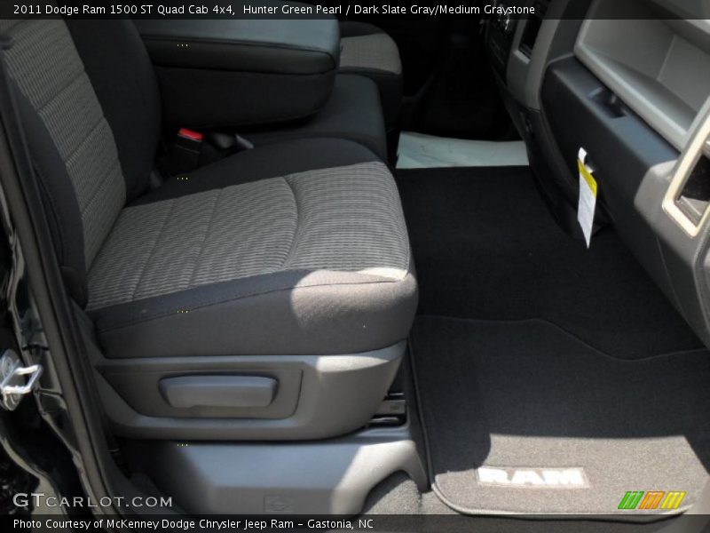 Hunter Green Pearl / Dark Slate Gray/Medium Graystone 2011 Dodge Ram 1500 ST Quad Cab 4x4
