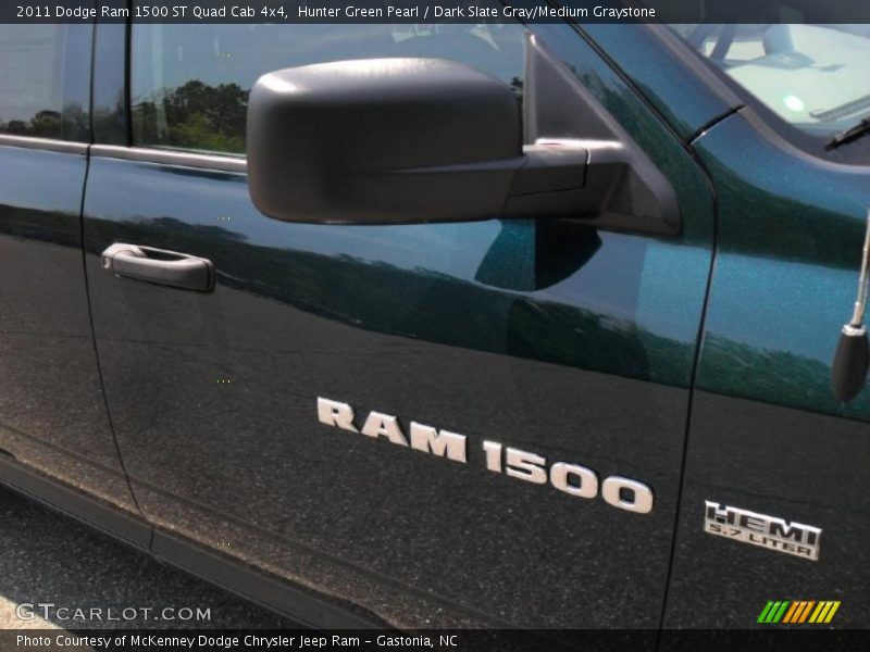 Hunter Green Pearl / Dark Slate Gray/Medium Graystone 2011 Dodge Ram 1500 ST Quad Cab 4x4
