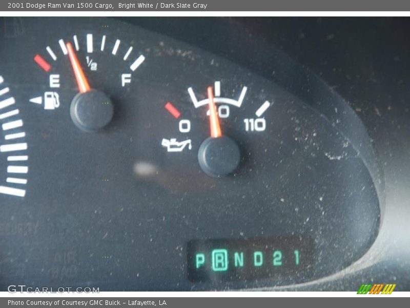 Bright White / Dark Slate Gray 2001 Dodge Ram Van 1500 Cargo