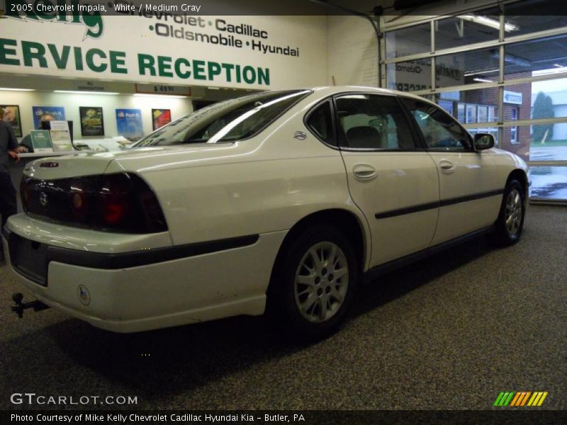 White / Medium Gray 2005 Chevrolet Impala