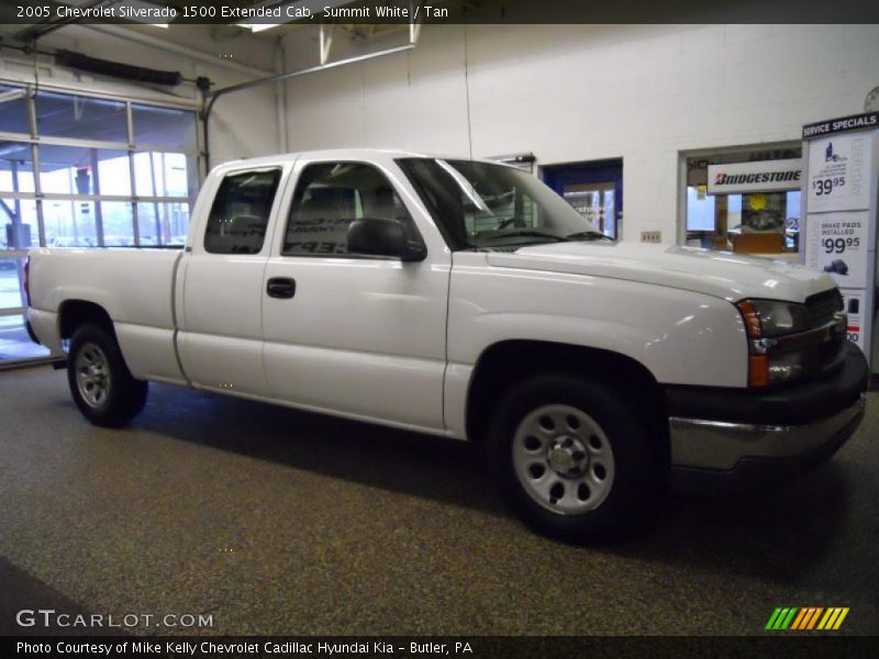 Summit White / Tan 2005 Chevrolet Silverado 1500 Extended Cab