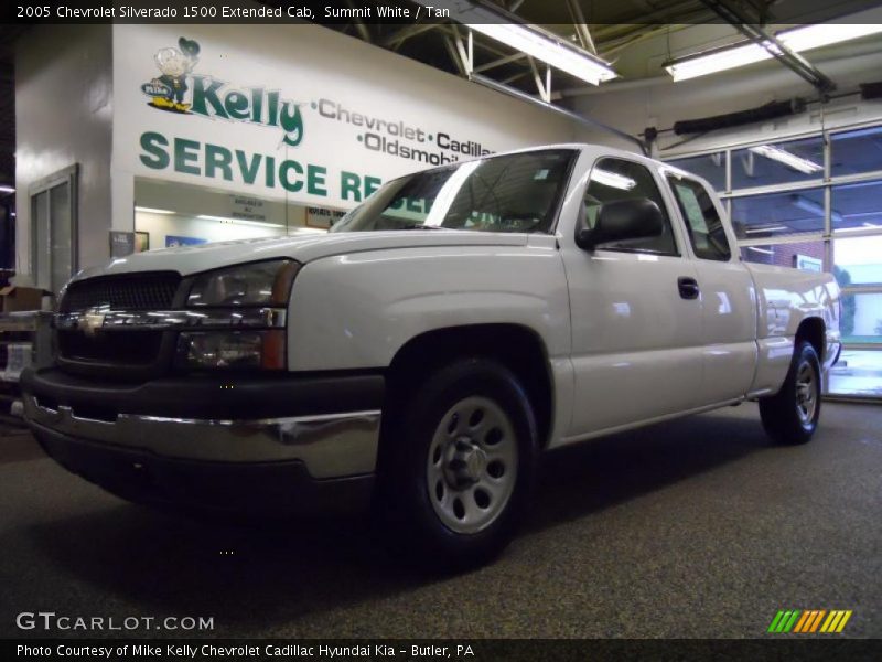 Summit White / Tan 2005 Chevrolet Silverado 1500 Extended Cab