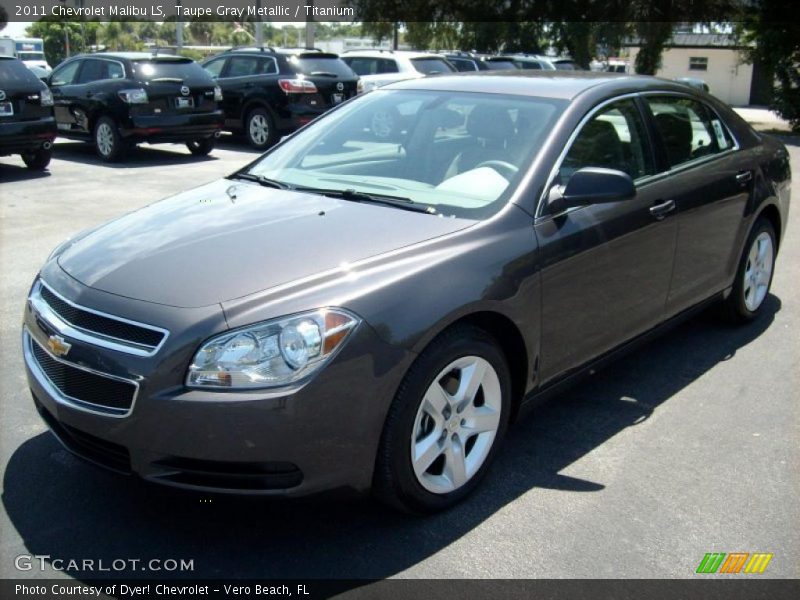 Taupe Gray Metallic / Titanium 2011 Chevrolet Malibu LS