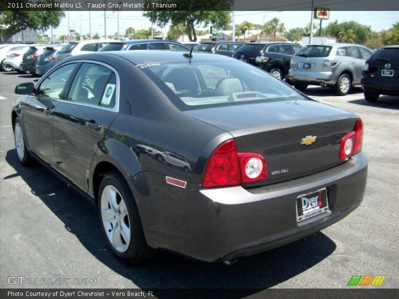Taupe Gray Metallic / Titanium 2011 Chevrolet Malibu LS