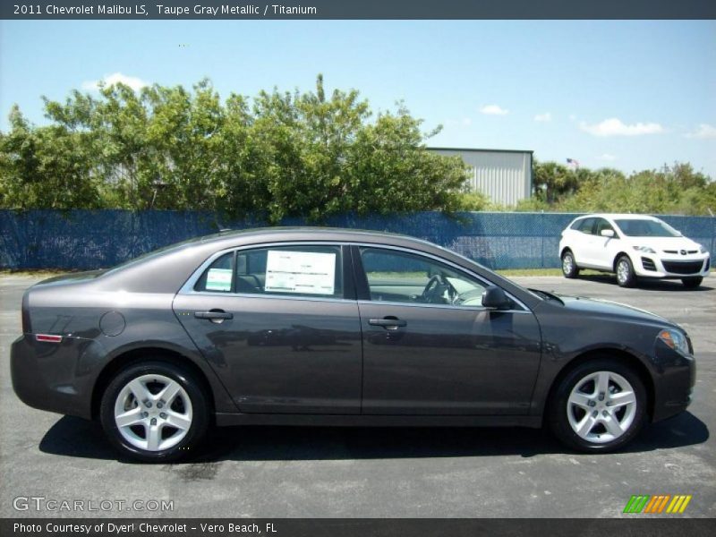 Taupe Gray Metallic / Titanium 2011 Chevrolet Malibu LS