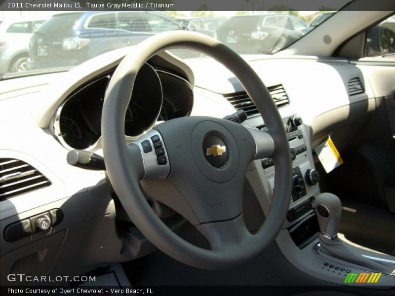 Taupe Gray Metallic / Titanium 2011 Chevrolet Malibu LS