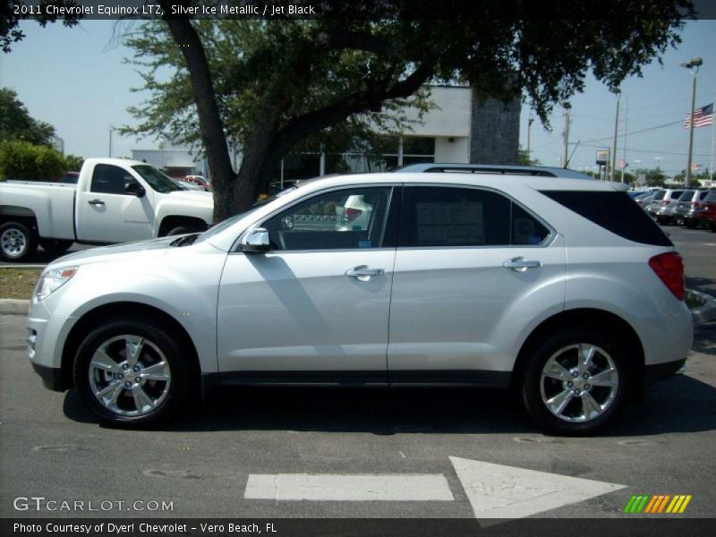 Silver Ice Metallic / Jet Black 2011 Chevrolet Equinox LTZ