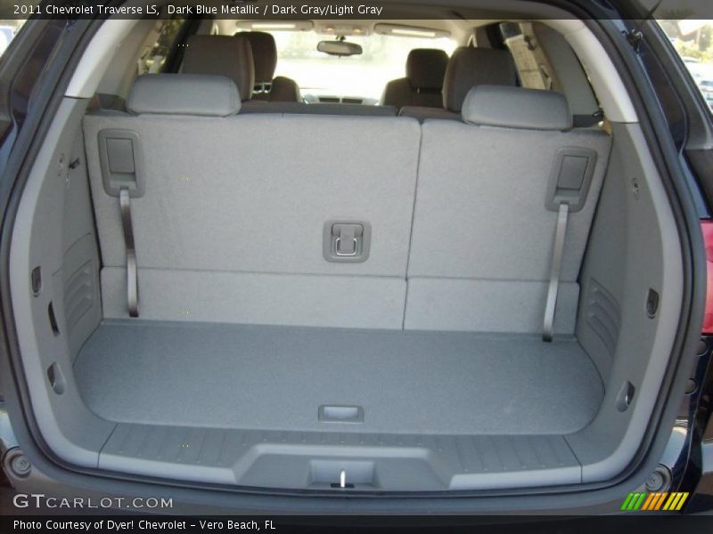 Dark Blue Metallic / Dark Gray/Light Gray 2011 Chevrolet Traverse LS