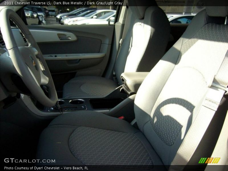 Dark Blue Metallic / Dark Gray/Light Gray 2011 Chevrolet Traverse LS