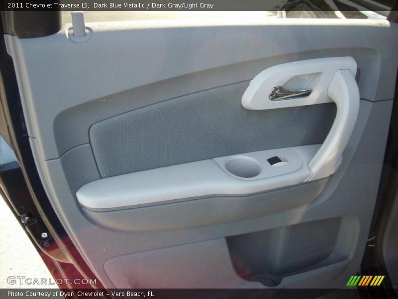 Dark Blue Metallic / Dark Gray/Light Gray 2011 Chevrolet Traverse LS