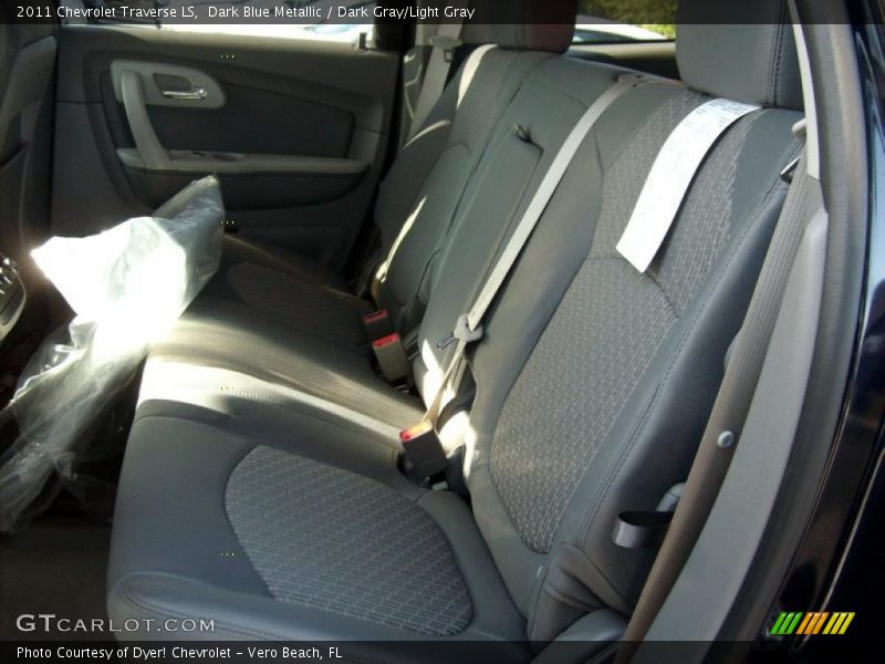 Dark Blue Metallic / Dark Gray/Light Gray 2011 Chevrolet Traverse LS