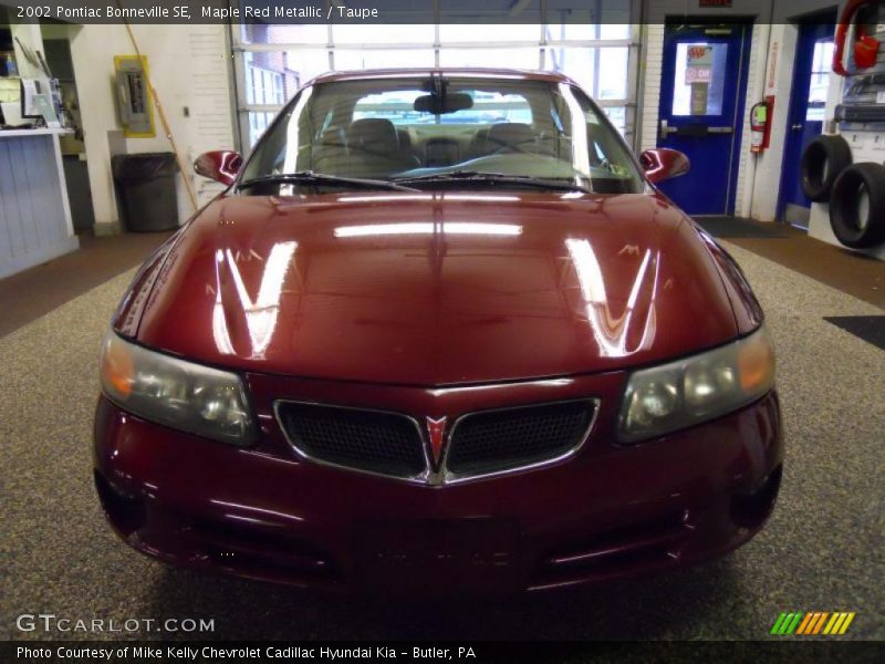 Maple Red Metallic / Taupe 2002 Pontiac Bonneville SE