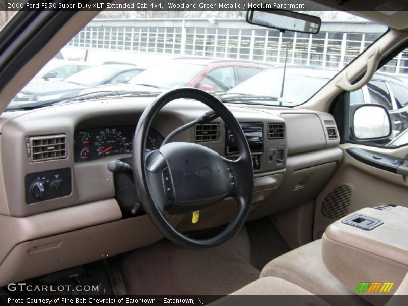 Woodland Green Metallic / Medium Parchment 2000 Ford F350 Super Duty XLT Extended Cab 4x4