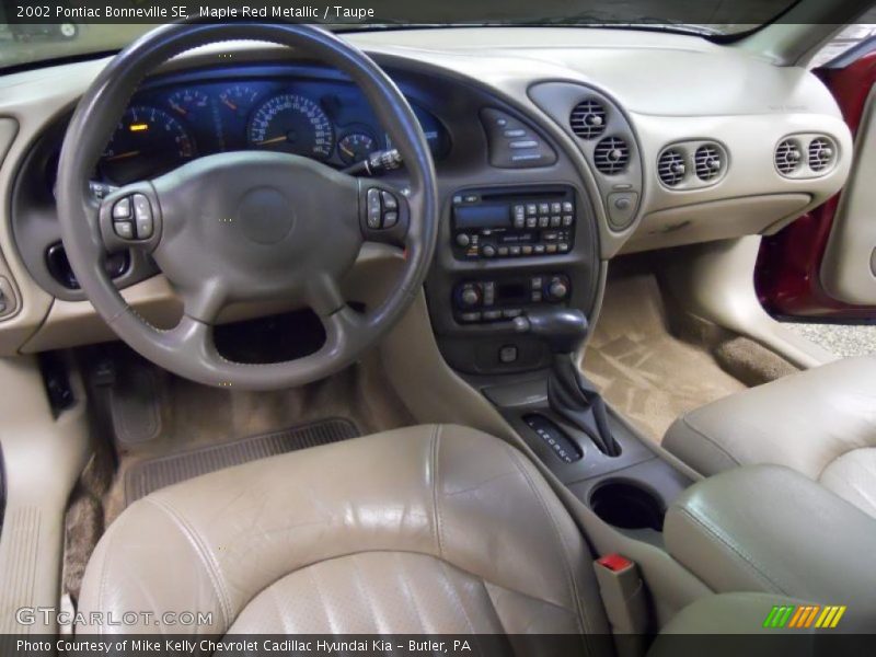 Maple Red Metallic / Taupe 2002 Pontiac Bonneville SE