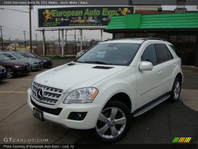 Arctic White / Black 2009 Mercedes-Benz ML 350 4Matic