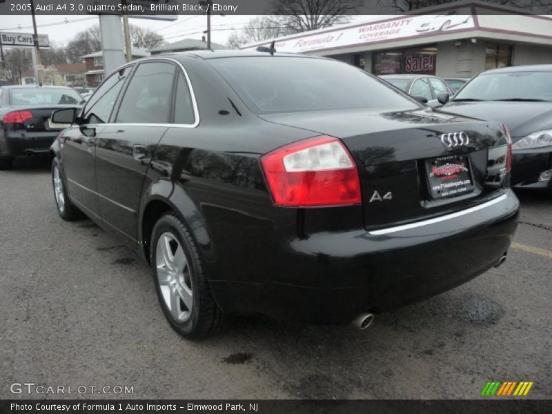 Brilliant Black / Ebony 2005 Audi A4 3.0 quattro Sedan