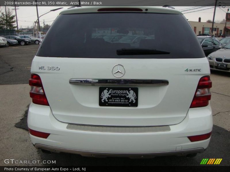 Arctic White / Black 2009 Mercedes-Benz ML 350 4Matic