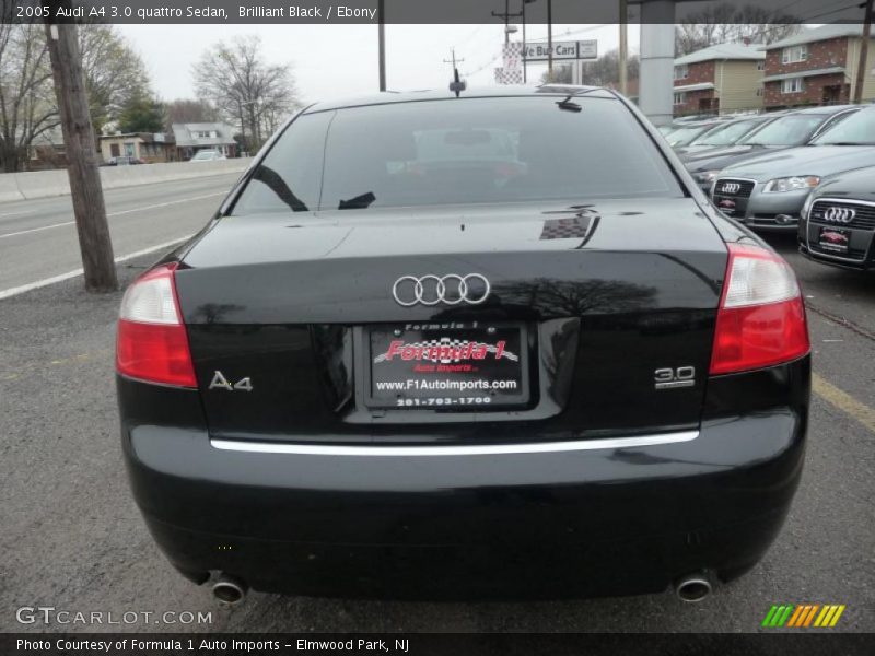 Brilliant Black / Ebony 2005 Audi A4 3.0 quattro Sedan