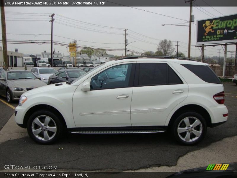 Arctic White / Black 2009 Mercedes-Benz ML 350 4Matic
