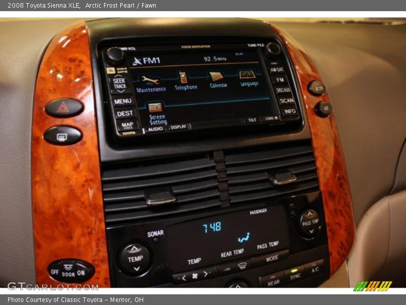 Arctic Frost Pearl / Fawn 2008 Toyota Sienna XLE