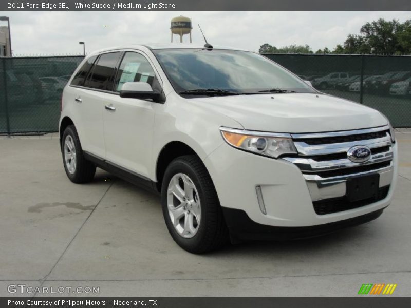 White Suede / Medium Light Stone 2011 Ford Edge SEL