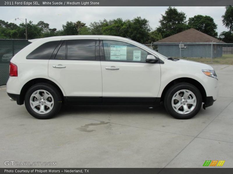 White Suede / Medium Light Stone 2011 Ford Edge SEL