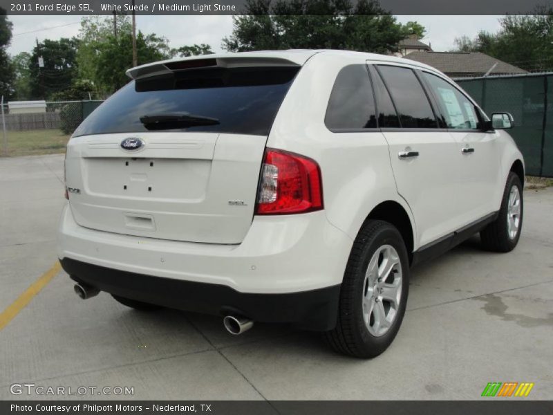 White Suede / Medium Light Stone 2011 Ford Edge SEL