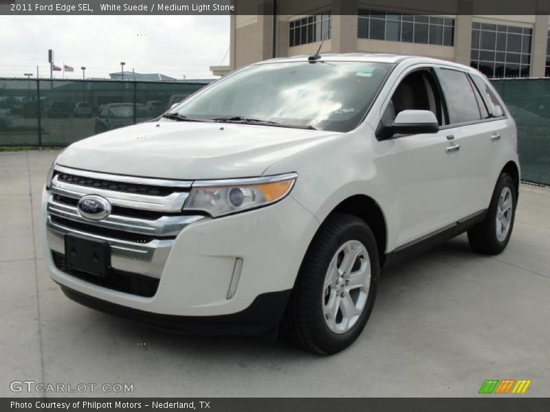White Suede / Medium Light Stone 2011 Ford Edge SEL