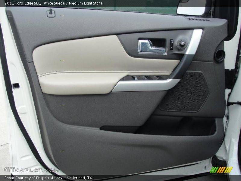 White Suede / Medium Light Stone 2011 Ford Edge SEL