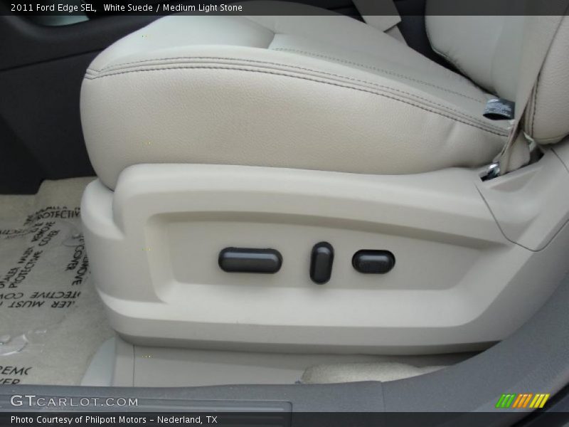 White Suede / Medium Light Stone 2011 Ford Edge SEL
