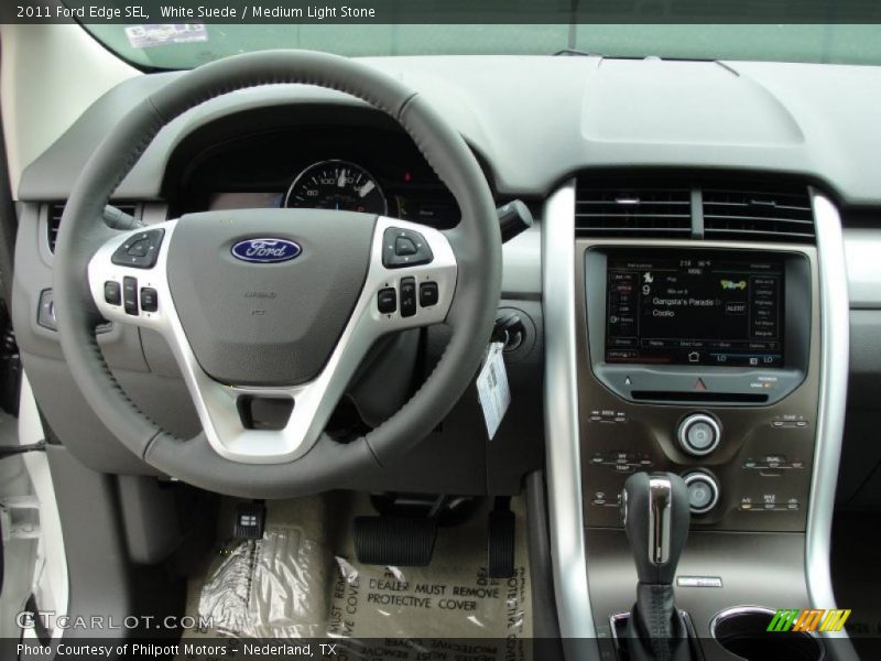 White Suede / Medium Light Stone 2011 Ford Edge SEL