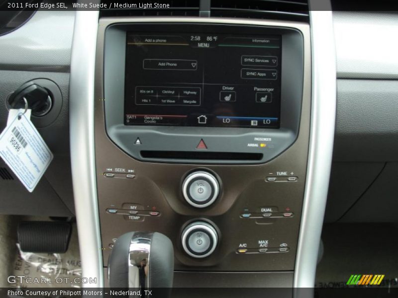 White Suede / Medium Light Stone 2011 Ford Edge SEL