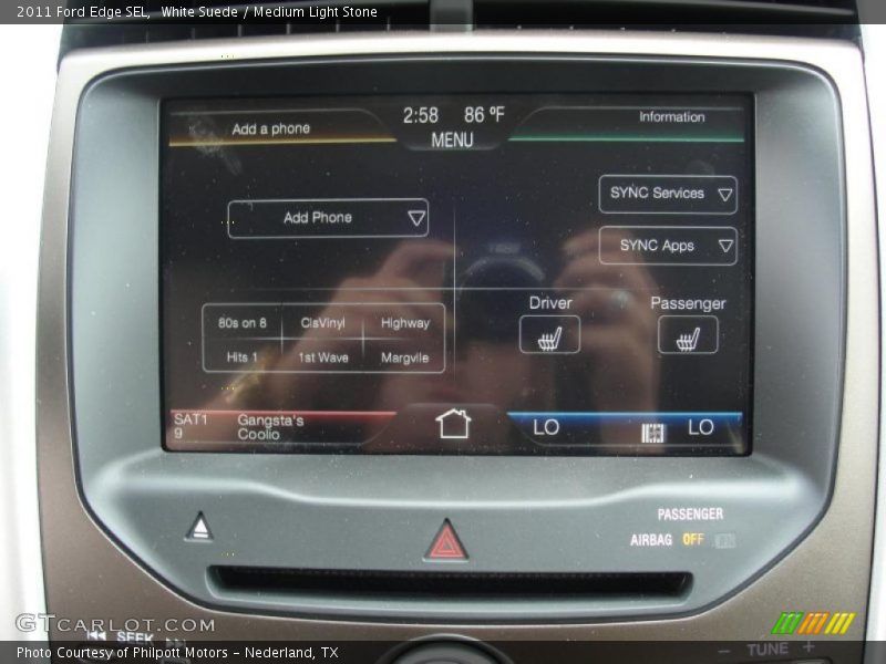 White Suede / Medium Light Stone 2011 Ford Edge SEL
