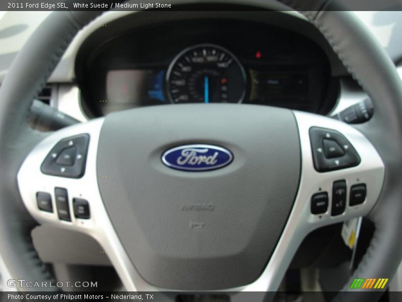 White Suede / Medium Light Stone 2011 Ford Edge SEL