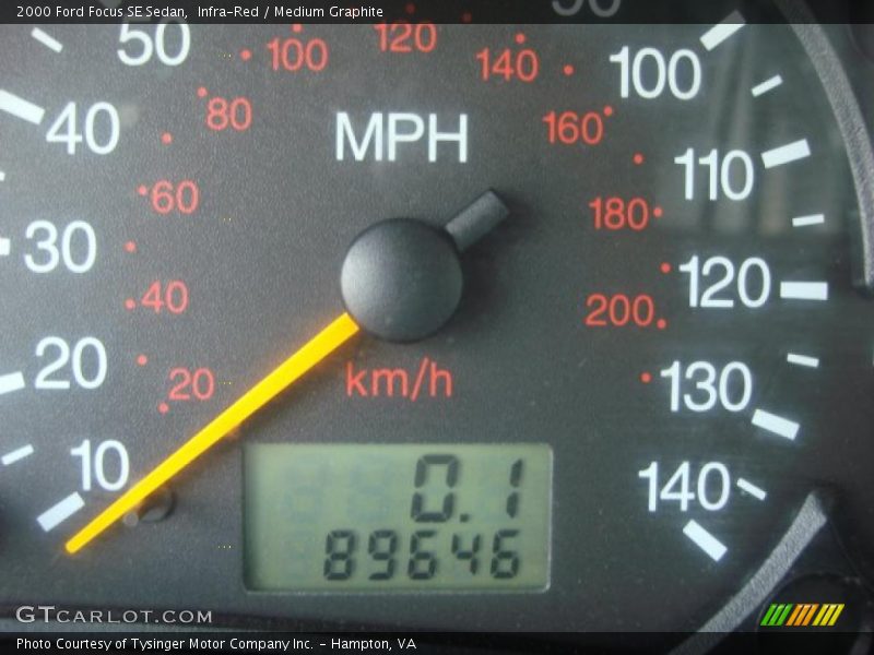 Infra-Red / Medium Graphite 2000 Ford Focus SE Sedan