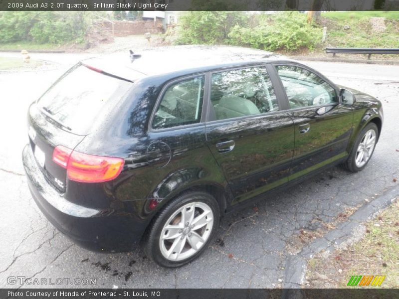 Brilliant Black / Light Grey 2009 Audi A3 2.0T quattro