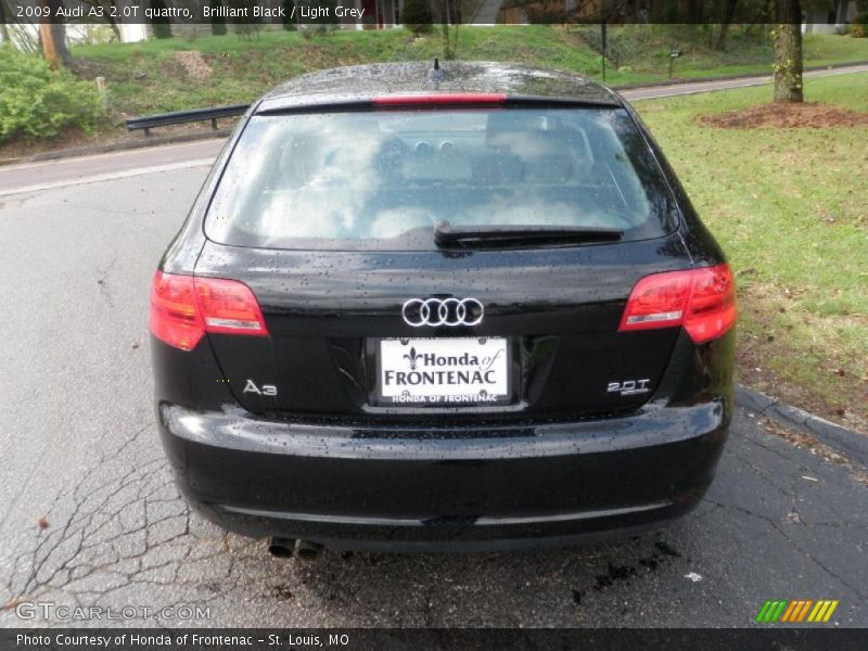 Brilliant Black / Light Grey 2009 Audi A3 2.0T quattro