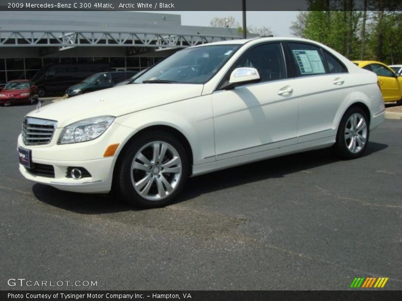 Arctic White / Black 2009 Mercedes-Benz C 300 4Matic