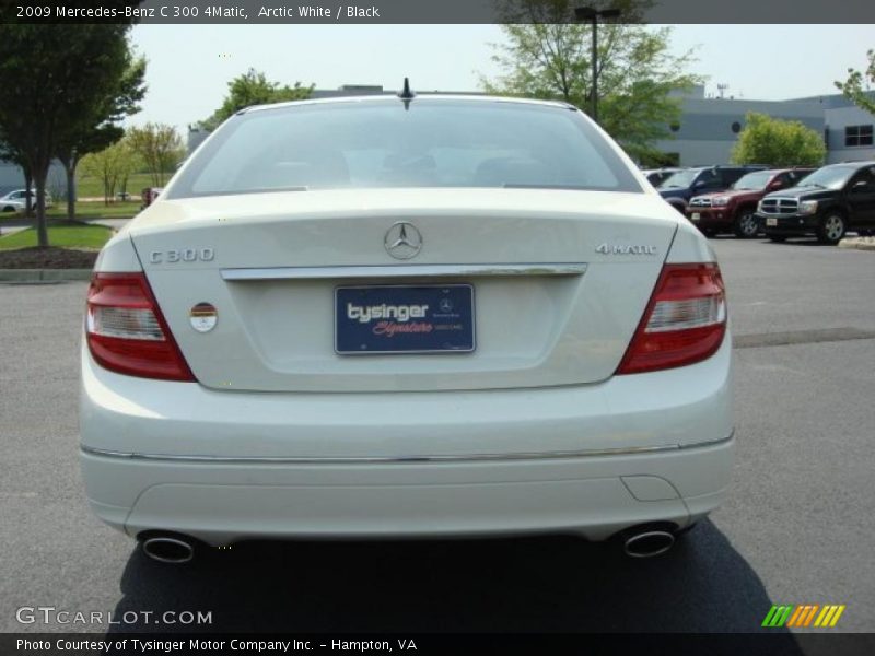 Arctic White / Black 2009 Mercedes-Benz C 300 4Matic