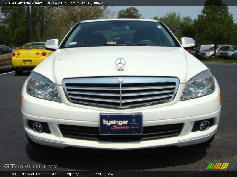 Arctic White / Black 2009 Mercedes-Benz C 300 4Matic