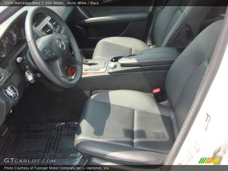 Arctic White / Black 2009 Mercedes-Benz C 300 4Matic