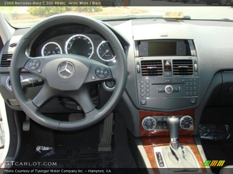 Arctic White / Black 2009 Mercedes-Benz C 300 4Matic